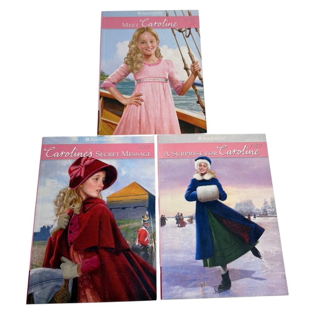 American Girl Caroline Book Set 3 Paperback Meet Secret Message Surprise Books